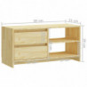 TV-Schrank 80x31x39 cm Massivholz Kiefer