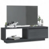 TV-Schrank Grau 110x30x33,5 cm Massivholz Kiefer