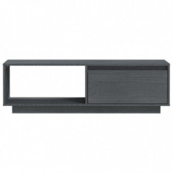 TV-Schrank Grau 110x30x33,5 cm Massivholz Kiefer