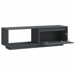 TV-Schrank Grau 110x30x33,5 cm Massivholz Kiefer