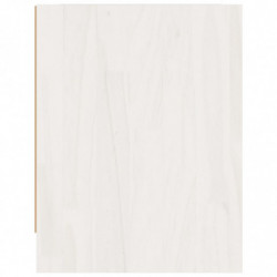 Nachttische 2 Stk. Weiß 40x30,5x40 cm Massivholz Kiefer