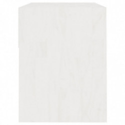 Nachttische 2 Stk. Weiß 40x31x40 cm Massivholz Kiefer