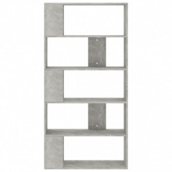 Bücherregal/Raumteiler Betongrau 80×24×159 cm Spanplatte