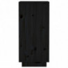 Sideboard Schwarz 31,5x34x75 cm Massivholz Kiefer
