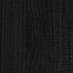 Nachttische 2 Stk. Schwarz 40x30,5x40 cm Massivholz Kiefer