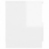 Nachttische 2 Stk. Hochglanz-Weiß 40x40x50 cm Spanplatte