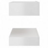 Nachttisch Hochglanz-Weiß 60x35 cm Spanplatte