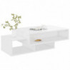 Couchtisch Hochglanz-Weiß 105x55x32 cm Spanplatte