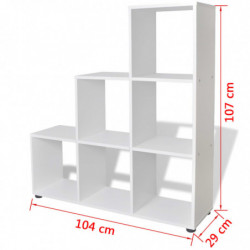 242552 Staircase Bookcase/Display Shelf 107 cm White