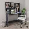 Schreibtisch mit Regalen Grau 110×45×157 cm Spanplatte