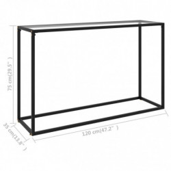 Konsolentisch Transparent 120x35x75 cm Hartglas
