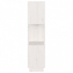 Bücherregal/Raumteiler Weiß 51x25x101 cm Massivholz Kiefer