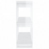 Bücherregal/Raumteiler Hochglanz-Weiß 80x30x87 cm
