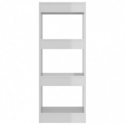 Bücherregal/Raumteiler Hochglanz-Weiß 40x30x103 cm Spanplatte
