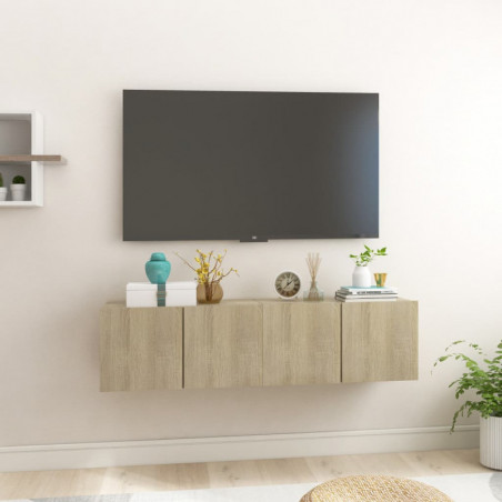 TV-Hängeschränke 2 Stk. Sonoma-Eiche 60x30x30 cm