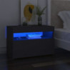 TV-Schrank mit LED-Leuchten Grau 60x35x40 cm