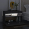 TV-Schrank mit LED-Leuchten Grau 60x35x40 cm