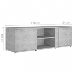 TV-Schrank Betongrau 120x34x37 cm Spanplatte