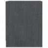 Nachttische 2 Stk. Grau 35,5x33,5x41,5 cm Massivholz Kiefer