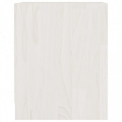 Nachttische 2 Stk. Weiß 35,5x33,5x41,5 cm Massivholz Kiefer