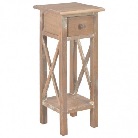 280060 Side Table Brown 27x27x65,5 cm Wood