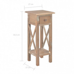 280060 Side Table Brown 27x27x65,5 cm Wood