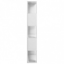 Bücherregal/Raumteiler Hochglanz-Weiß 80x24x159 cm