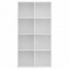 Bücherregal/Sideboard Weiß 66×30×130 cm Spanplatte