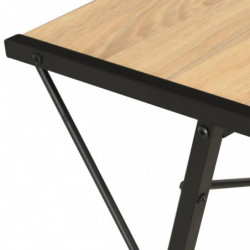Schreibtisch mit Regal Schwarz und Eiche 116×50×93 cm