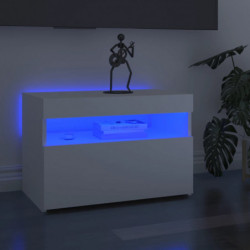 TV-Schrank mit LED-Leuchten Weiß 60x35x40 cm