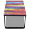 Couchtisch mit Regenbogen-Motiv Glasplatte