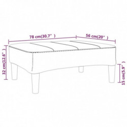 Fußhocker Gelb 78x56x32 cm Stoff