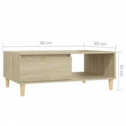 Couchtisch Sonoma-Eiche 90x60x35 cm Spanplatte