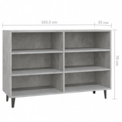 Sideboard Betongrau 103,5x35x70 cm Spanplatte