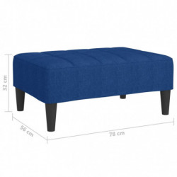 Fußhocker Blau 78x56x32 cm Stoff