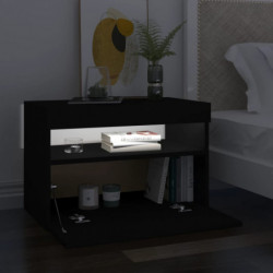 TV-Schrank mit LED-Leuchten Schwarz 60x35x40 cm