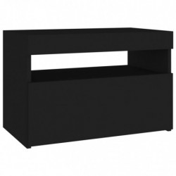 TV-Schrank mit LED-Leuchten Schwarz 60x35x40 cm