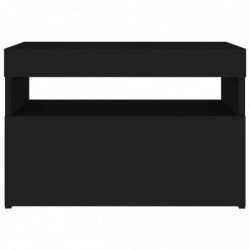 TV-Schrank mit LED-Leuchten Schwarz 60x35x40 cm