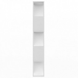 Bücherregal/Raumteiler Weiß 80×24×159 cm Spanplatte