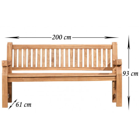 Teakbank Jackson 200 cm