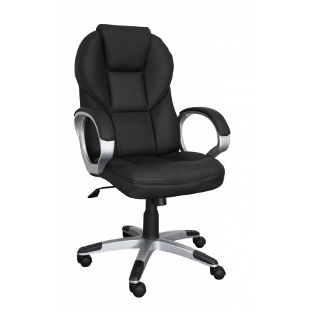 Bürostuhl MATERA Bezug Kunstleder Schwarz Schreibtischstuhl Design Chefsessel Drehstuhl mit X-XL Polsterung
