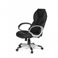 Bürostuhl MATERA Bezug Kunstleder Schwarz Schreibtischstuhl Design Chefsessel Drehstuhl mit X-XL Polsterung
