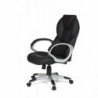 Bürostuhl MATERA Bezug Kunstleder Schwarz Schreibtischstuhl Design Chefsessel Drehstuhl mit X-XL Polsterung