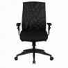 Bürostuhl Bezug Stoff Schwarz Schreibtischstuhl Design Chefsessel Armlehne Drehstuhl Polsterung 120 kg
