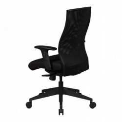 Bürostuhl Bezug Stoff Schwarz Schreibtischstuhl Design Chefsessel Armlehne Drehstuhl Polsterung 120 kg