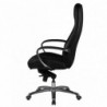 Bürostuhl AUSTIN Echt-Leder Schwarz Schreibtischstuhl 120KG Chefsessel hohe Rückenlehne mit Kopfstütze X-XL