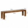 Esszimmer Sitzbank MUMBAI Massiv-Holz Sheesham 180 x 45 x 35 cm Holz-Bank Natur-Produkt Küchenbank im Landhaus-Stil