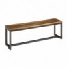 Esszimmerbank 120 x 46 x 45 cm Mango Massivholz / Metall Holzbank Vintage