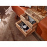 Design Turnbock Sitzbank Braun mit Schubladen 120x56x30 cm