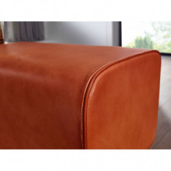 Design Turnbock Sitzbank Braun mit Schubladen 120x56x30 cm